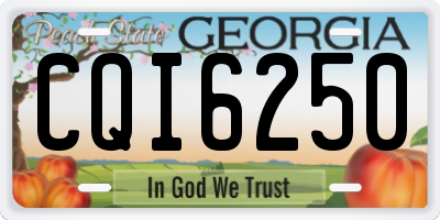 GA license plate CQI6250