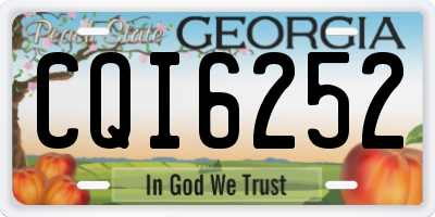 GA license plate CQI6252