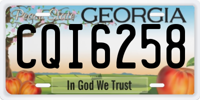 GA license plate CQI6258