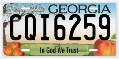 GA license plate CQI6259