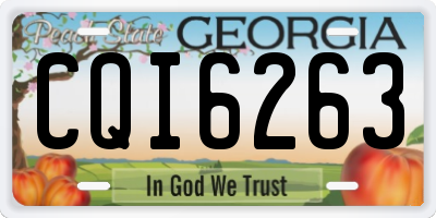 GA license plate CQI6263