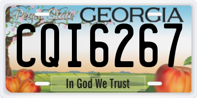 GA license plate CQI6267