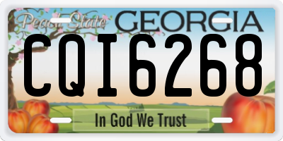 GA license plate CQI6268