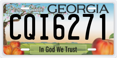 GA license plate CQI6271