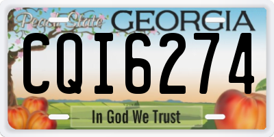 GA license plate CQI6274