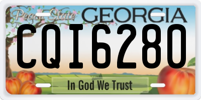 GA license plate CQI6280
