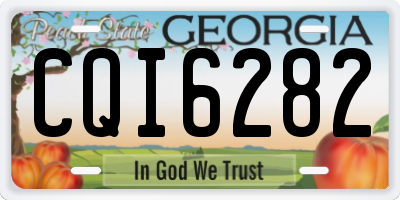 GA license plate CQI6282