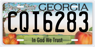 GA license plate CQI6283