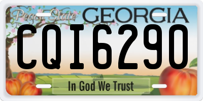 GA license plate CQI6290