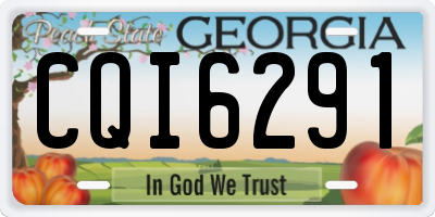 GA license plate CQI6291