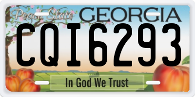 GA license plate CQI6293