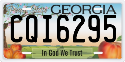 GA license plate CQI6295