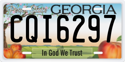 GA license plate CQI6297