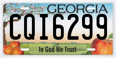 GA license plate CQI6299