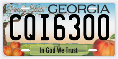 GA license plate CQI6300