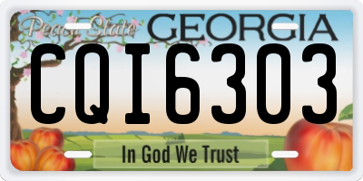 GA license plate CQI6303