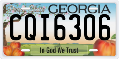 GA license plate CQI6306