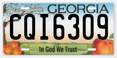 GA license plate CQI6309