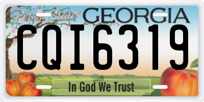 GA license plate CQI6319