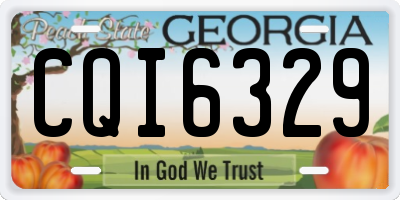 GA license plate CQI6329