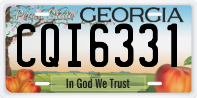 GA license plate CQI6331