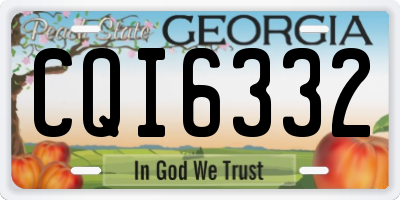 GA license plate CQI6332