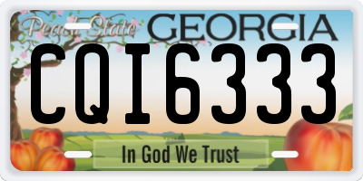 GA license plate CQI6333