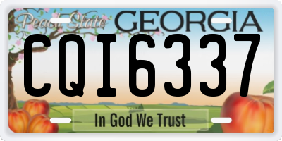 GA license plate CQI6337