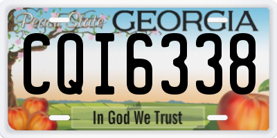 GA license plate CQI6338