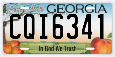 GA license plate CQI6341