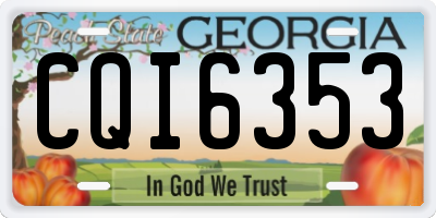 GA license plate CQI6353