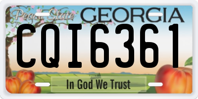 GA license plate CQI6361