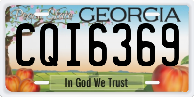 GA license plate CQI6369