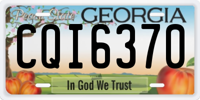GA license plate CQI6370