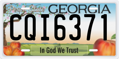 GA license plate CQI6371