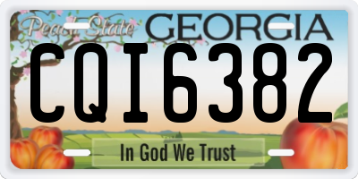GA license plate CQI6382