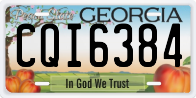 GA license plate CQI6384