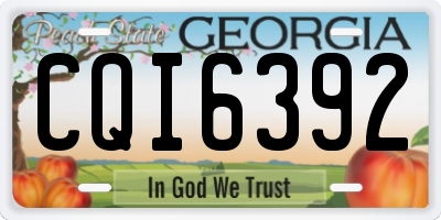 GA license plate CQI6392