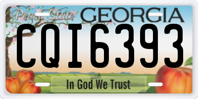 GA license plate CQI6393