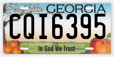 GA license plate CQI6395
