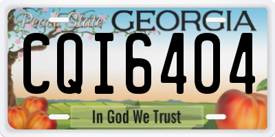GA license plate CQI6404