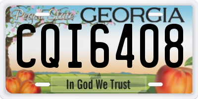 GA license plate CQI6408