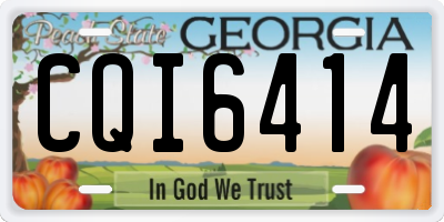GA license plate CQI6414
