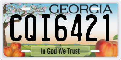 GA license plate CQI6421
