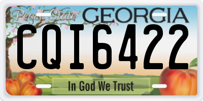 GA license plate CQI6422