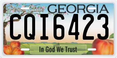 GA license plate CQI6423