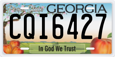 GA license plate CQI6427