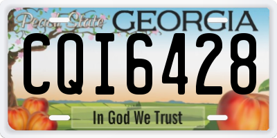 GA license plate CQI6428