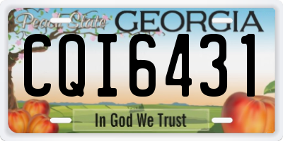 GA license plate CQI6431