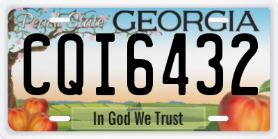 GA license plate CQI6432